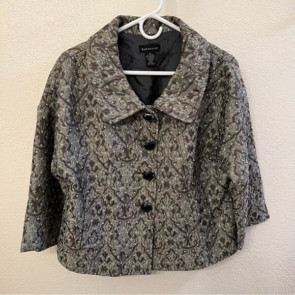 Rafaella Long Sleeve Vintage Look Jacket Size 10 - Picture 1 of 5